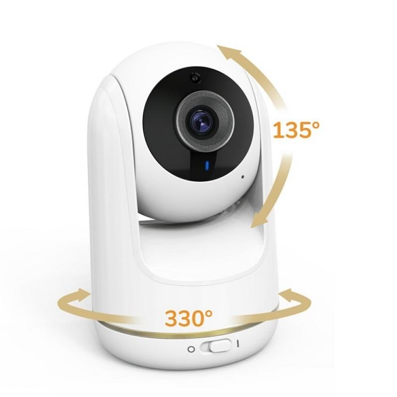 5-Inch Hd Baby Monitor With Built-In Ptz Rotation For Enhanced Security