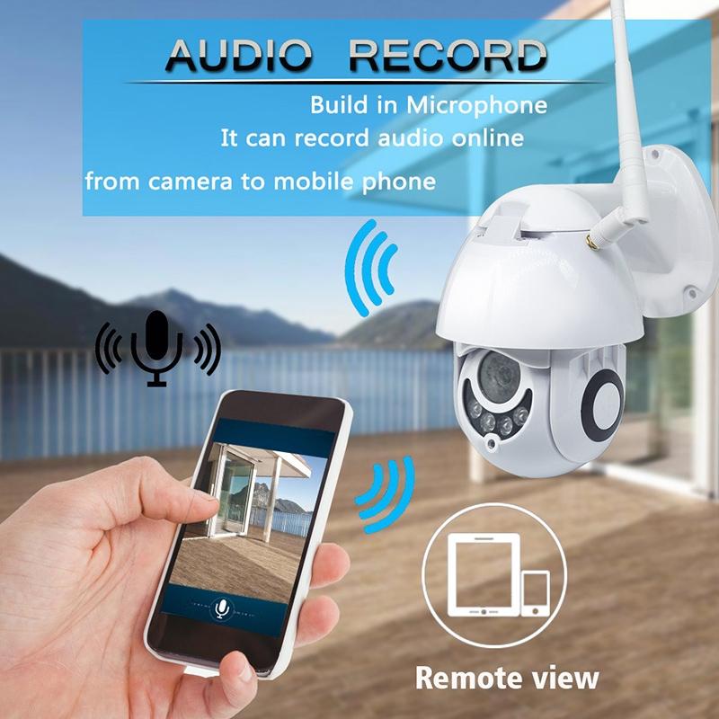 Smart Dome Camera With 355 Degree Rotation Infrared And Two-Way Voice Intercom