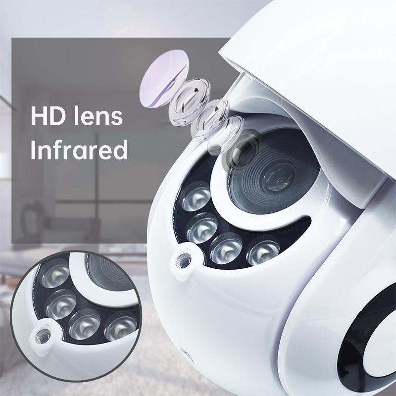 Smart Dome Camera With 355 Degree Rotation Infrared And Two-Way Voice Intercom