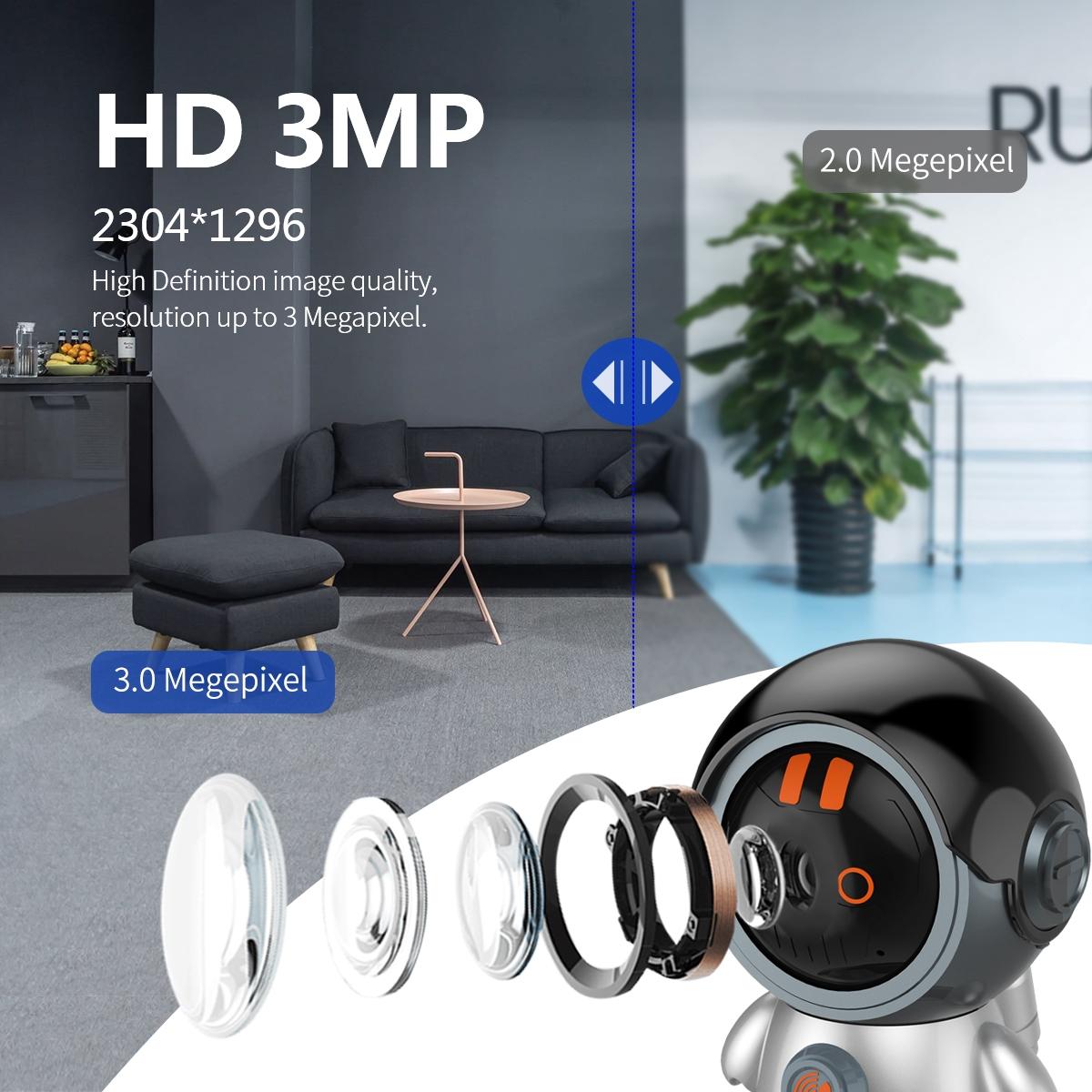 3Mp Humanoid Detection Wifi Ip Camera - One Click Call