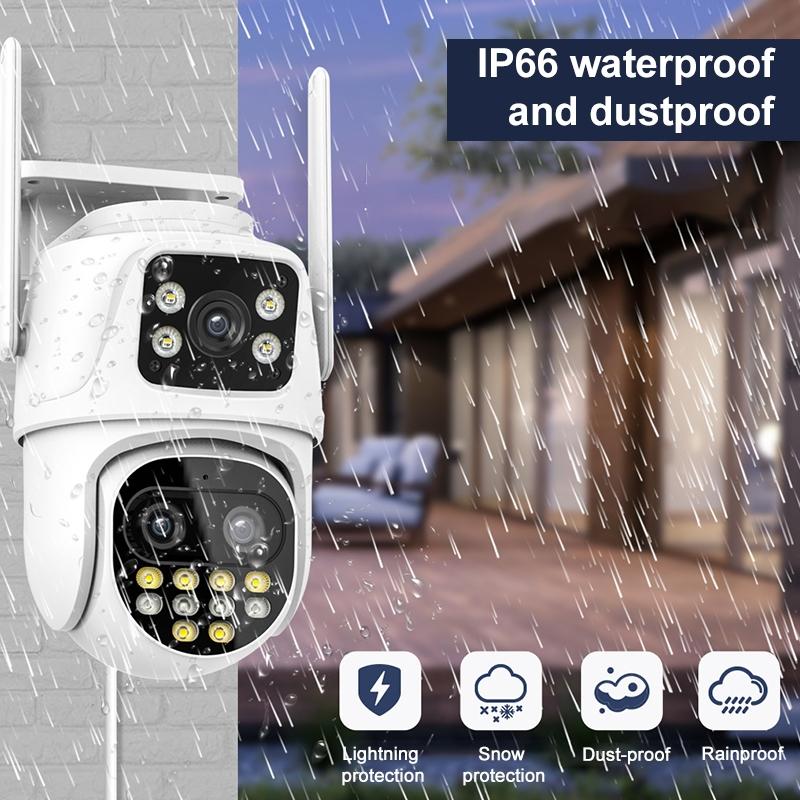 3Mp Wifi Triple Camera With Human Face Recognition & Ai Alarm - Compact Design