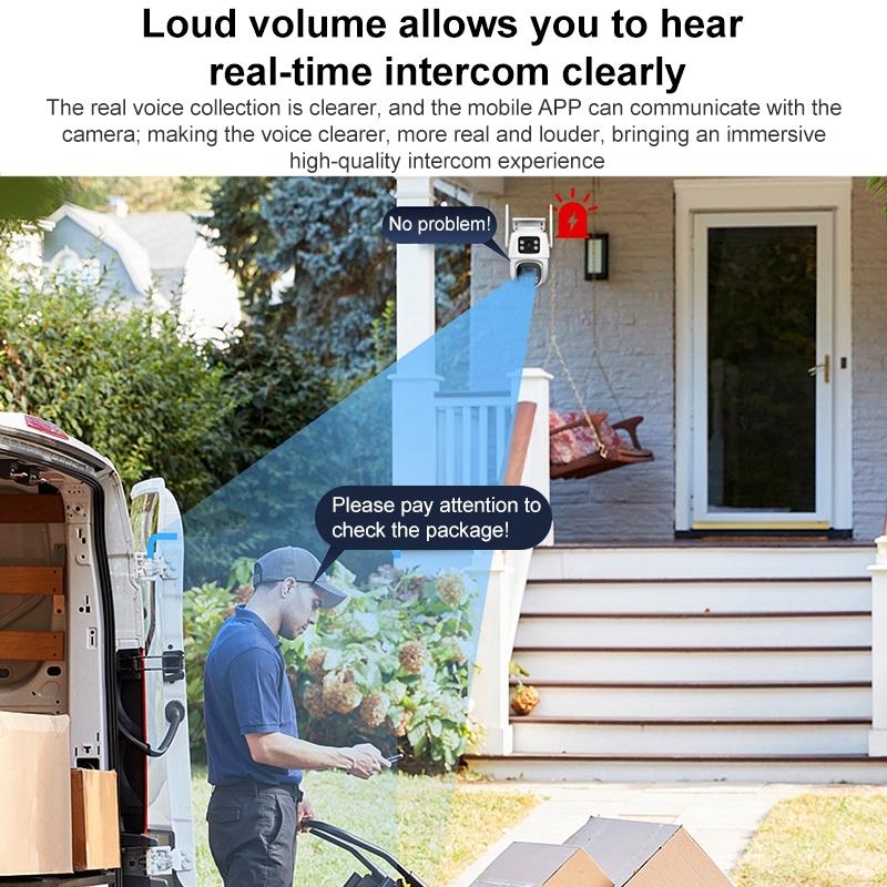 3Mp Wifi Triple Camera With Human Face Recognition & Ai Alarm - Compact Design