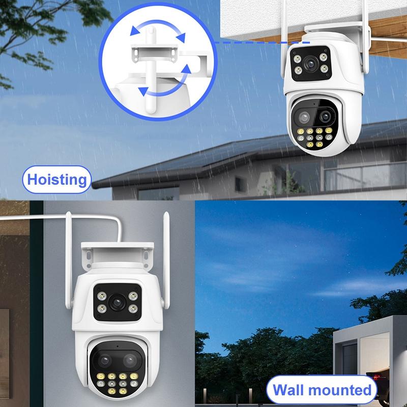 3Mp Wifi Triple Camera With Human Face Recognition & Ai Alarm - Compact Design