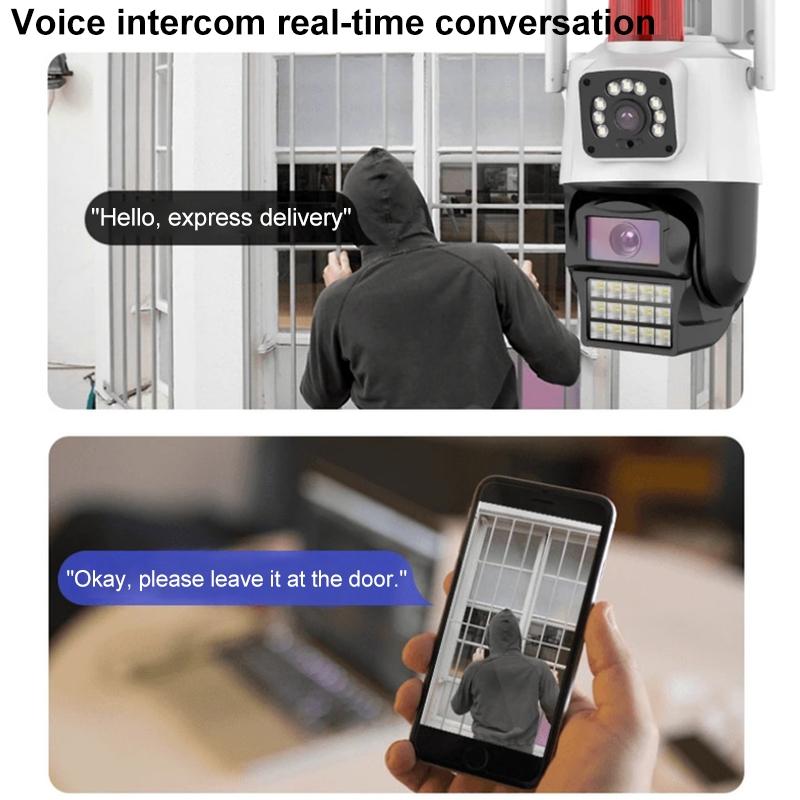 Smart Dual Camera With Wifi Two-Way Voice Intercom & Humanoid Detection - 4Mp