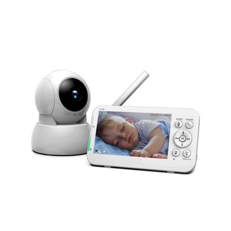 5-Inch Wireless Baby Monitor With Infrared Night Vision And Two-Way Intercom