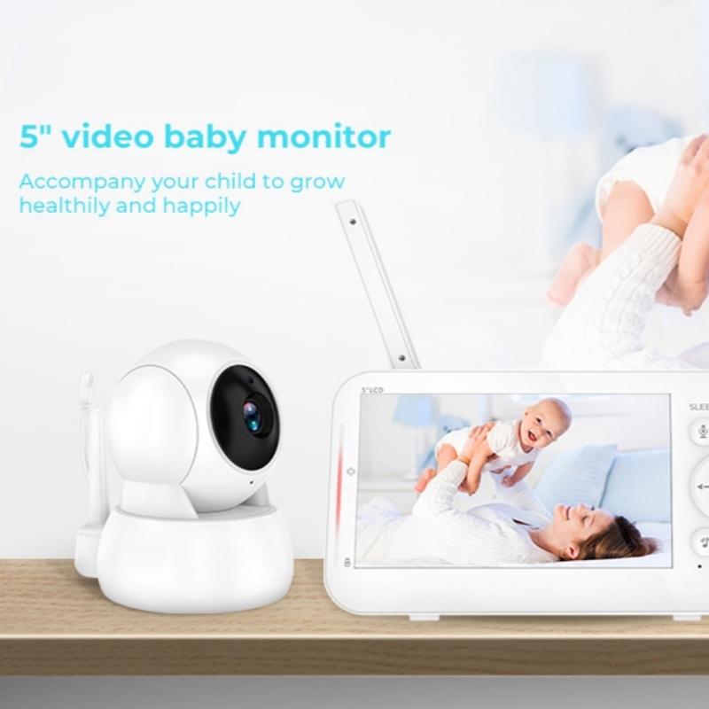 5-Inch Wireless Baby Monitor With Infrared Night Vision And Two-Way Intercom