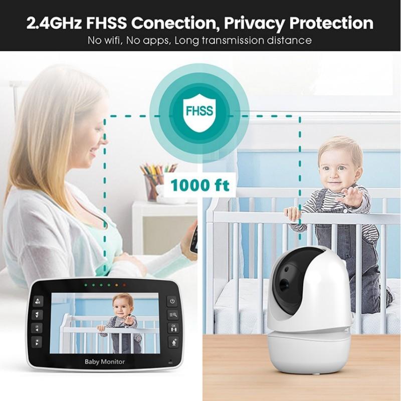 Smart Night Vision Baby Monitor With 4.3 Colour Display And Zoom