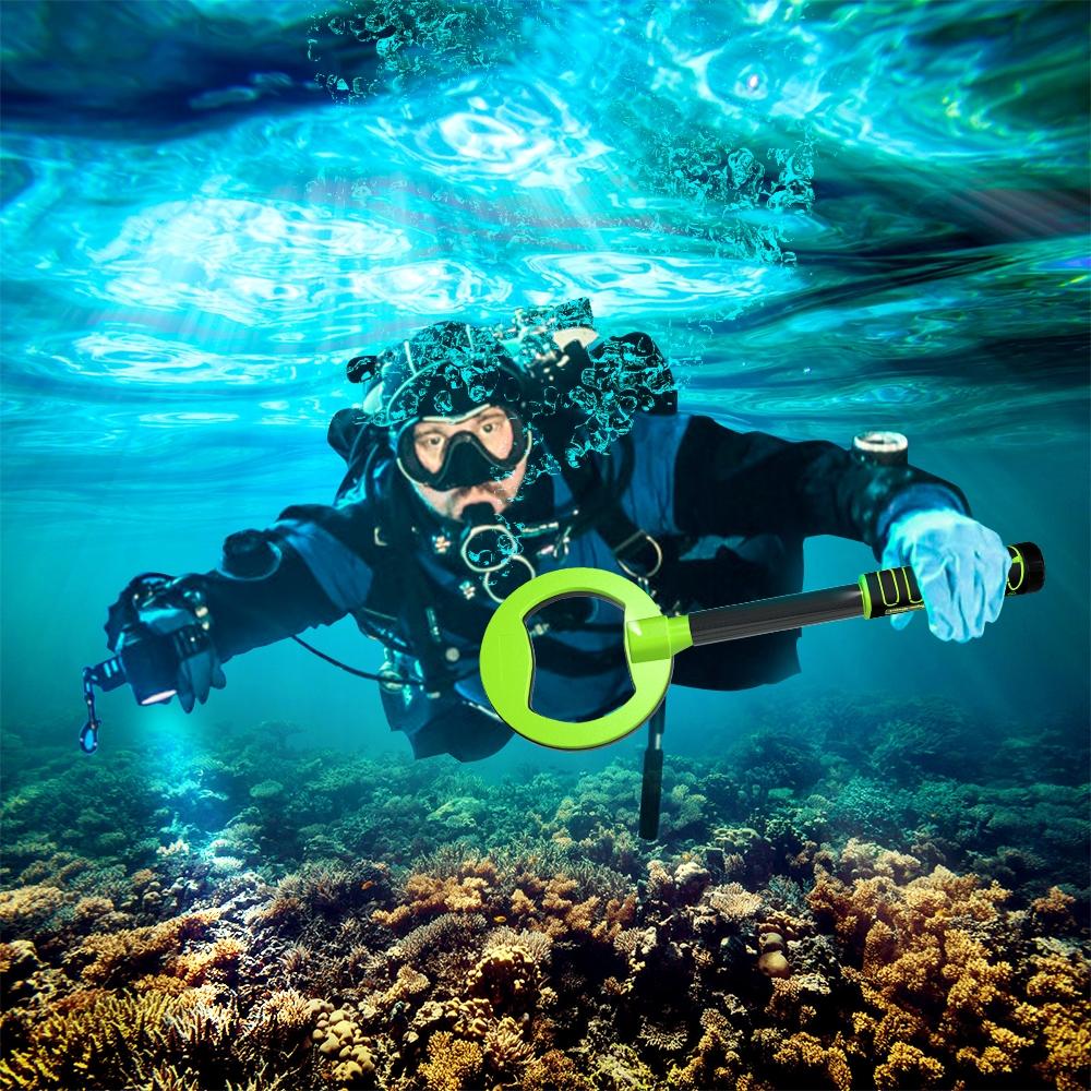 Waterproof Handheld Metal Detector for Underwater Treasure Hunting - Ip750 Orange