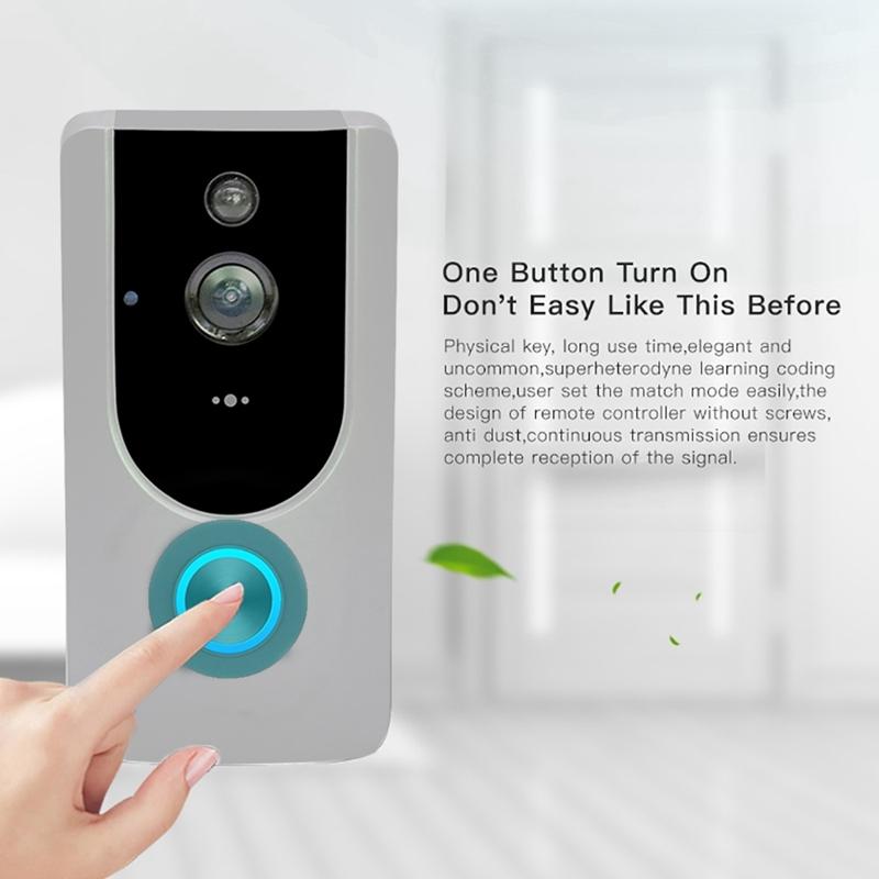 Smart Wifi Video Doorbell With Night Vision - Remote Monitoring