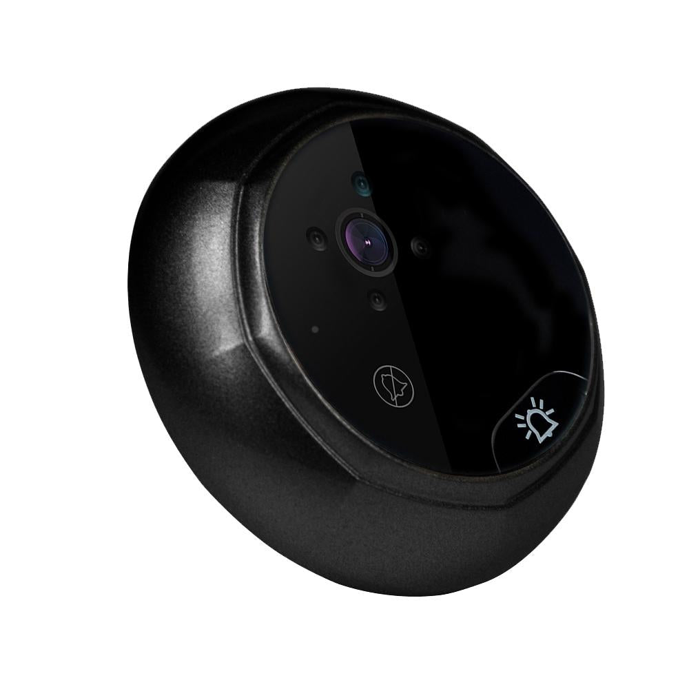 2.4 Screen 2.0Mp Security Camera With Night Vision And Video Recording - No Disturb Peephole Viewer - Gold