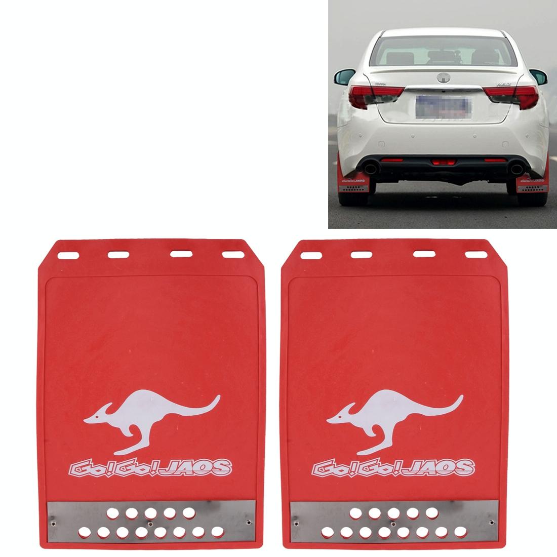 2 Pcs Premium Heavy Duty Molded Splash Mud Flaps Auto Front And Rear Fender Guard Small Size Random Pattern Delivery - Blue