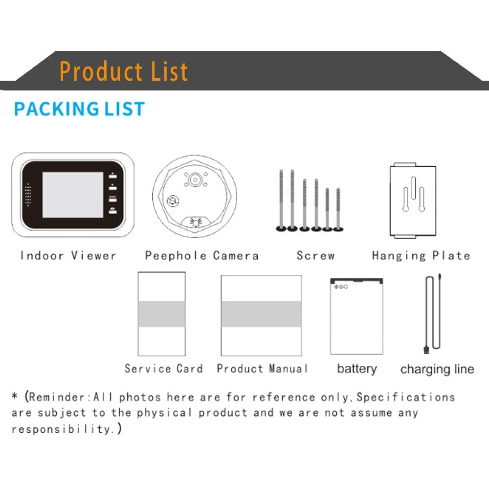 2.4 Screen 2.0Mp Security Camera With Tf Card Slot - Silver