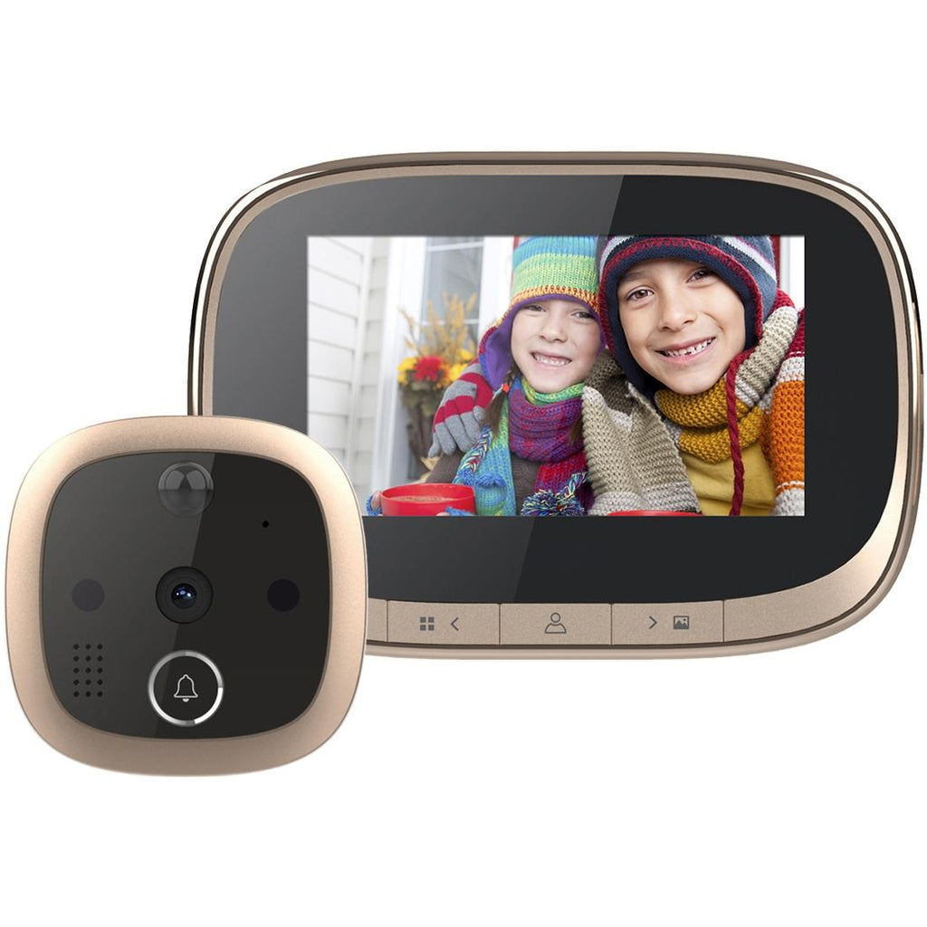 4.3 Security Door Viewer With 1.0Mp Camera Motion Detection Night Vision & Music - 145 Degree Wide Angle & Tf Card - Black