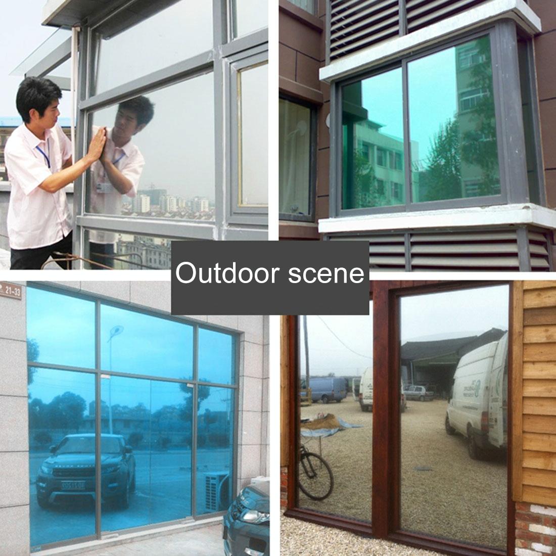 40cm x 1m Uv Reflective Privacy Window Film Sticker - Silver
