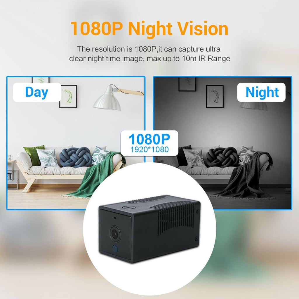 Smart Wifi Ip Camera With 1080P Hd Night Vision Two-Way Audio Motion Detection And Tf Card Support