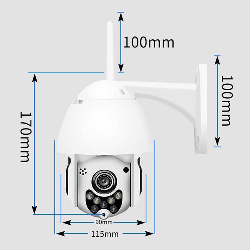 Outdoor Hd Ptz Camera With Night Vision & Motion Detection - Waterproof