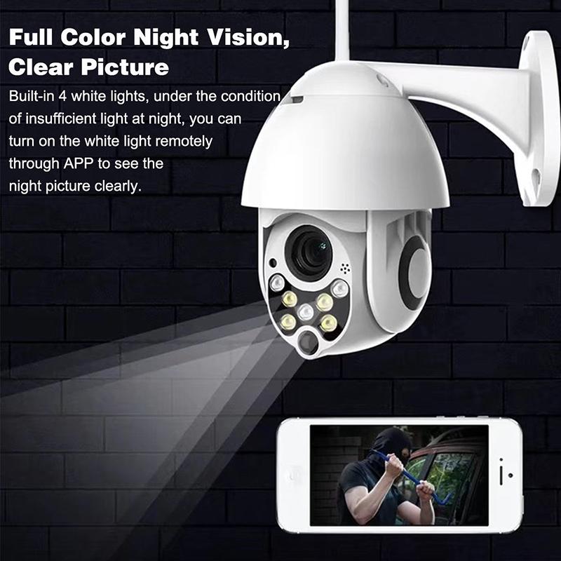 Outdoor Hd Ptz Camera With Night Vision & Motion Detection - Waterproof