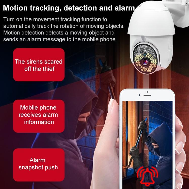 Outdoor Dome Camera With 1080P Hd Wifi Night Vision Two-Way Voice And Motion Detection