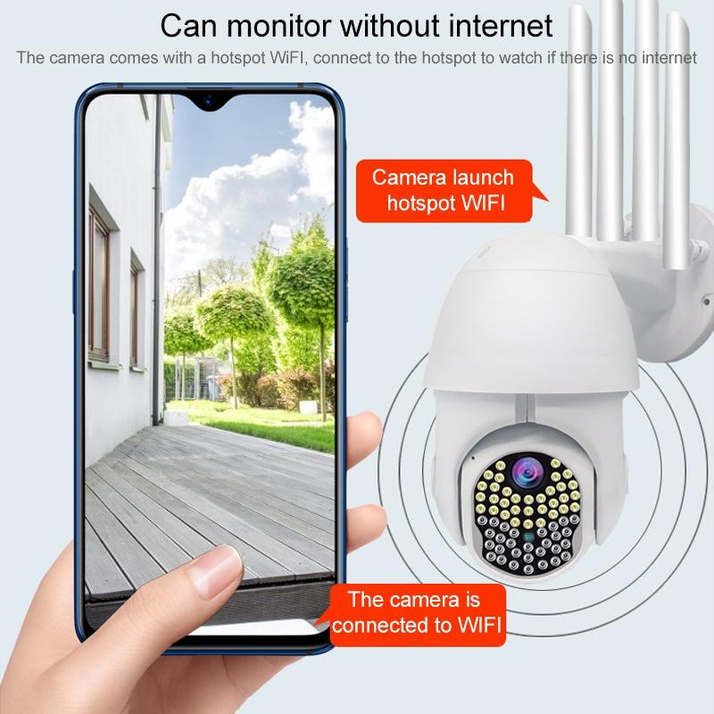 1080P Hd Wifi Ip Camera With Night Vision Motion Detection Two-Way Intercom & Tf Card Support