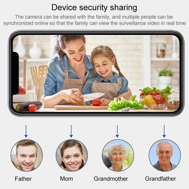 1080P Hd Wifi Ip Camera With Night Vision Motion Detection Two-Way Intercom & Tf Card Support