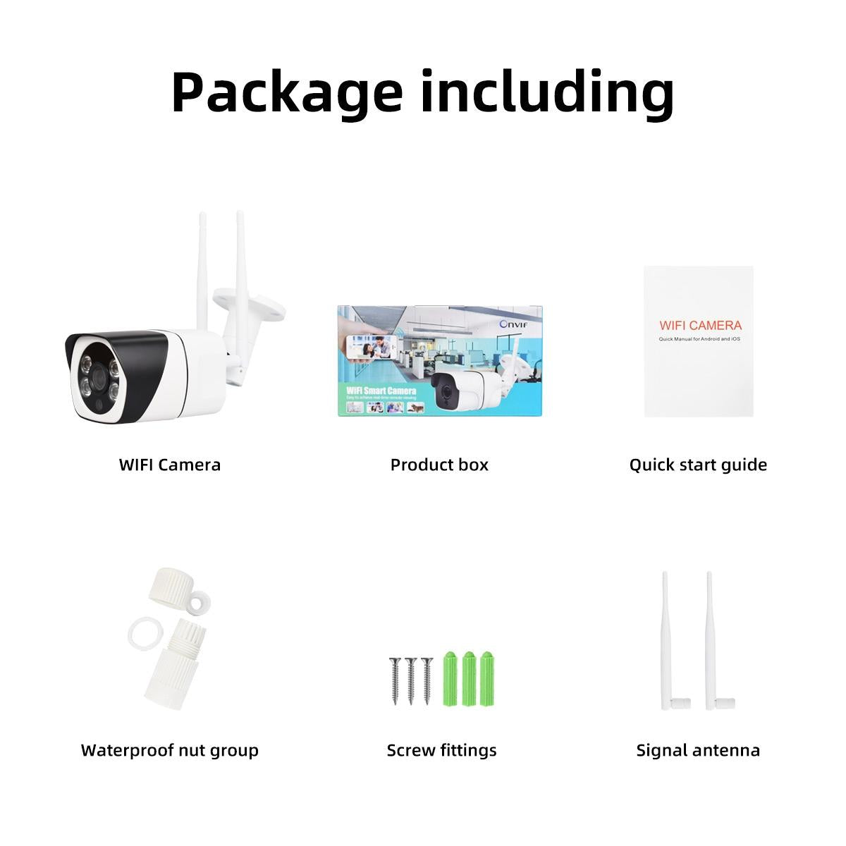 Wireless Ip Camera With 1080P Hd Motion Detection Night Vision And Tf Card Support