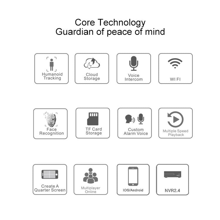 1080P Wireless Ip Camera With Motion Detection & Night Vision - Tf Card Support