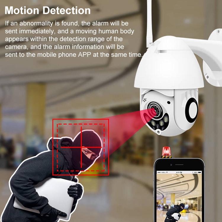 Waterproof Wifi Smart Camera With Night Vision And Motion Detection - 1080P Hd