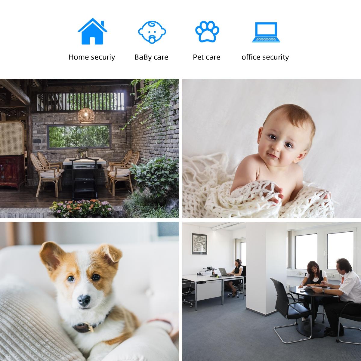 1080P Wifi Ip Camera With Night Vision Motion Detection Two-Way Audio & Tf Card Support