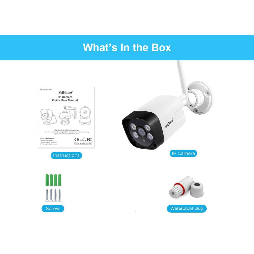 1296P Hd Ip Camera With 3.0Mp Two-Way Audio Motion & Humanoid Detection Full-Colour Night Vision Tf Card Support