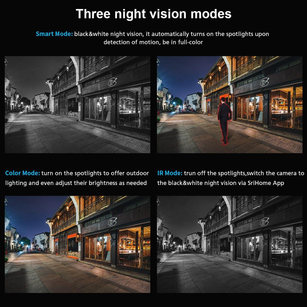 1296P Hd Ip Camera With 3.0Mp Two-Way Audio Motion & Humanoid Detection Full-Colour Night Vision Tf Card Support