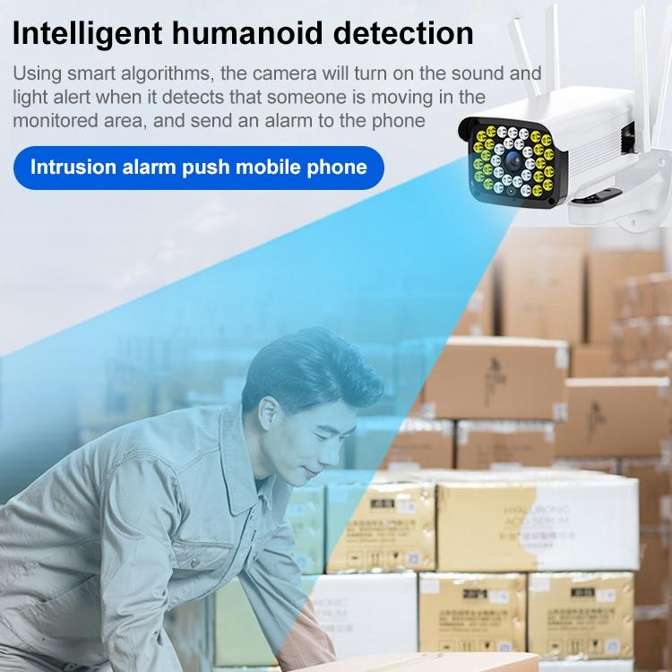 Hd Outdoor Surveillance Camera With Voice Intercom Night Vision Human Detection And Tf Card Slot