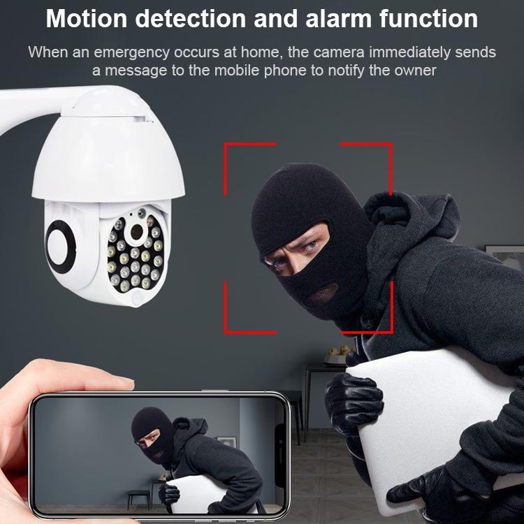 Outdoor Dome Camera With 2Mp Wifi Night Vision Two-Way Voice And Motion Detection