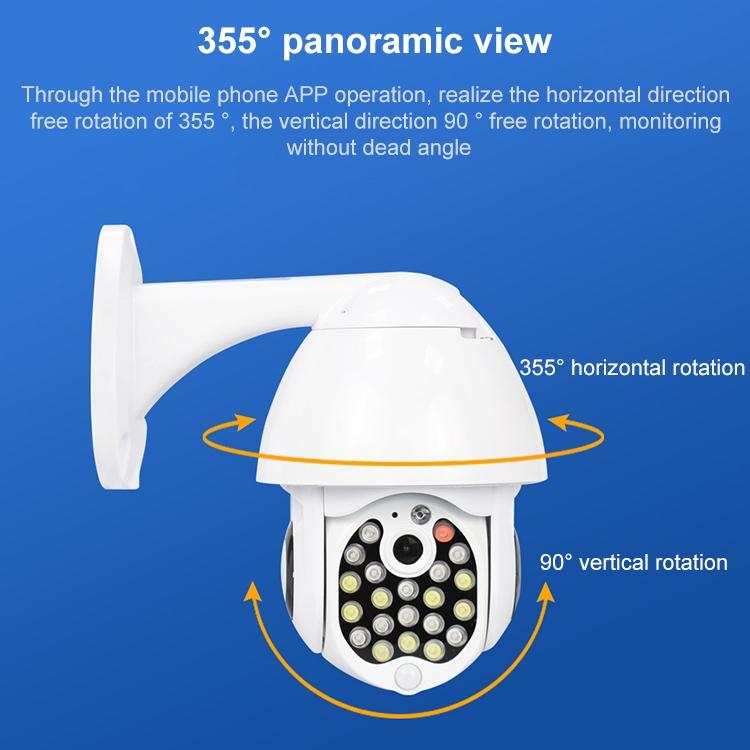 Outdoor Dome Camera With 2Mp Wifi Night Vision Two-Way Voice And Motion Detection