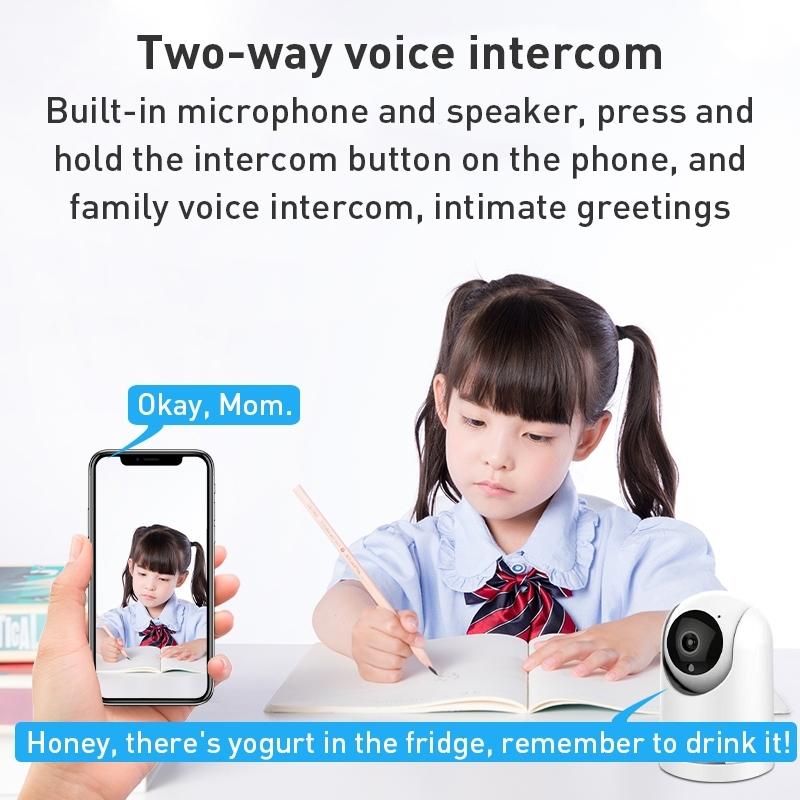 Smart Wifi Pan-Tilt Camera With 1080P Resolution Tf Card Support Two-Way Audio Motion Detection And Night Vision