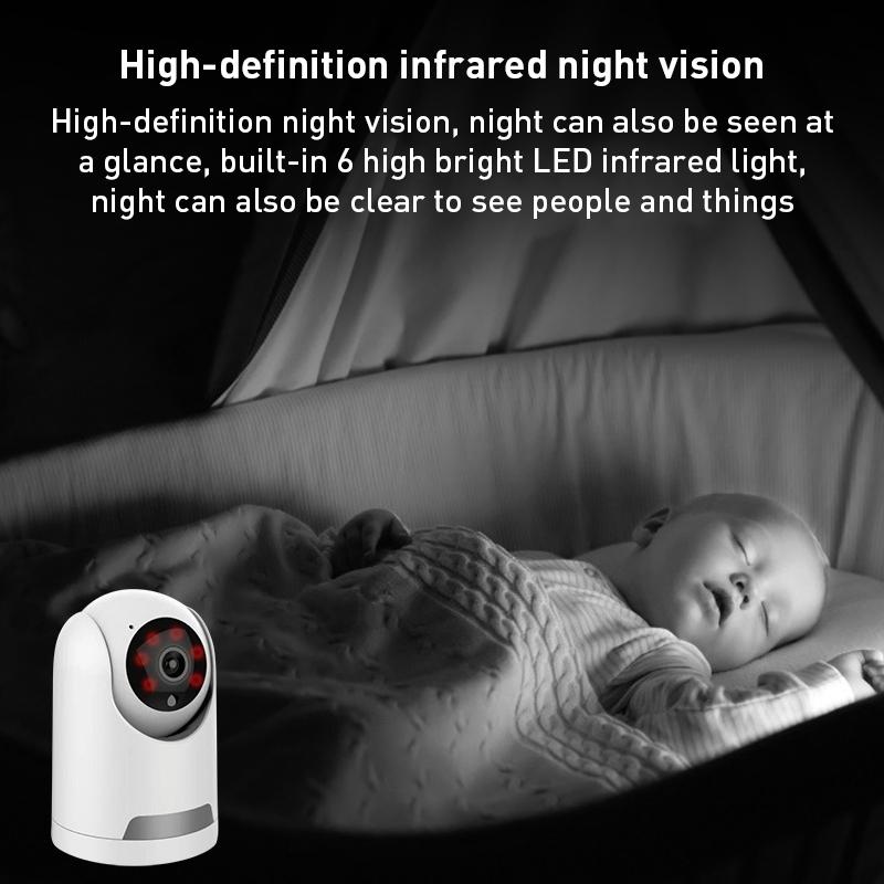 Smart Wifi Pan-Tilt Camera With 1080P Resolution Tf Card Support Two-Way Audio Motion Detection And Night Vision