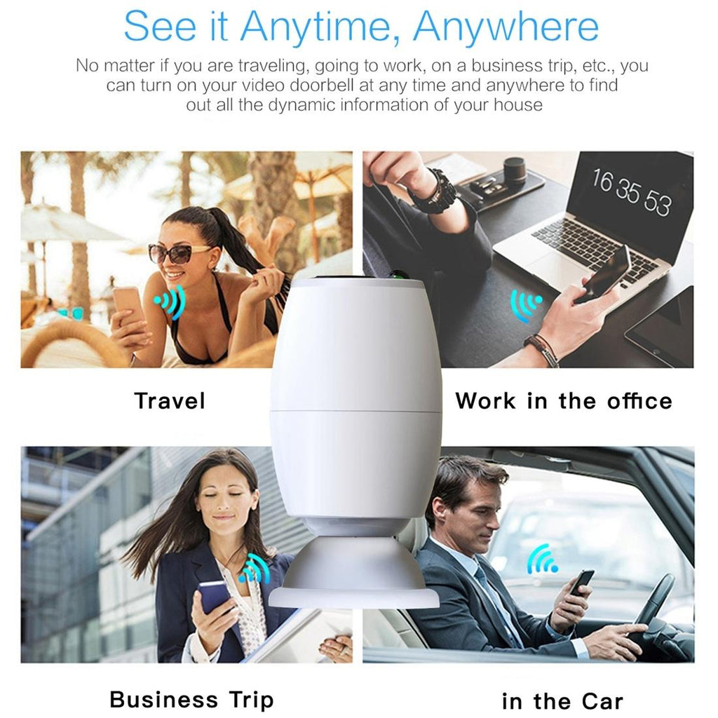 Waterproof Wifi Door Camera With Night Vision - 1080P