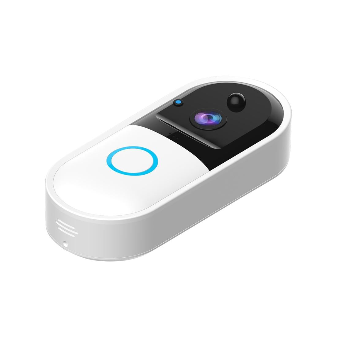 Smart Wifi Video Doorbell With Night Vision & Remote Monitoring - White