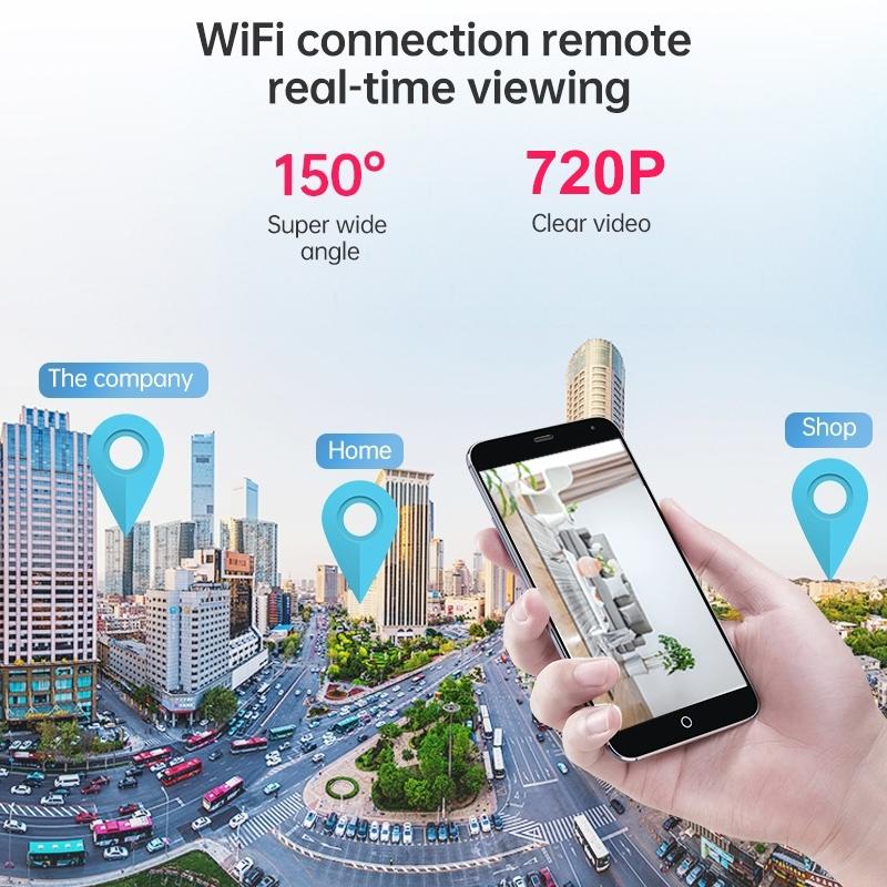 Wireless Network Camera With Wide-Angle Recording 720P Resolution - White