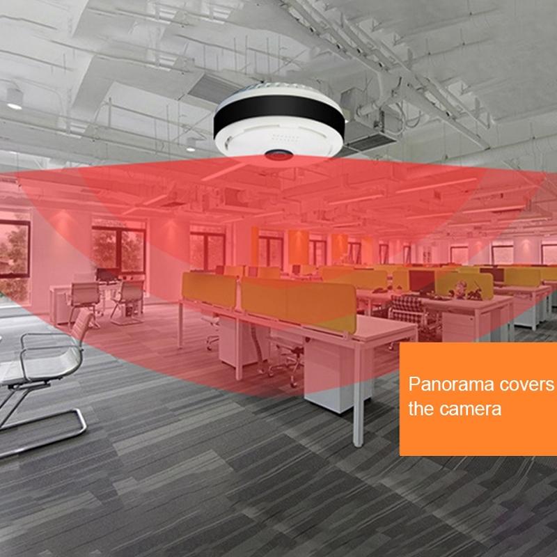 360 Degree Hd Panoramic Camera With Mobile Control And Tf Card Slot - White