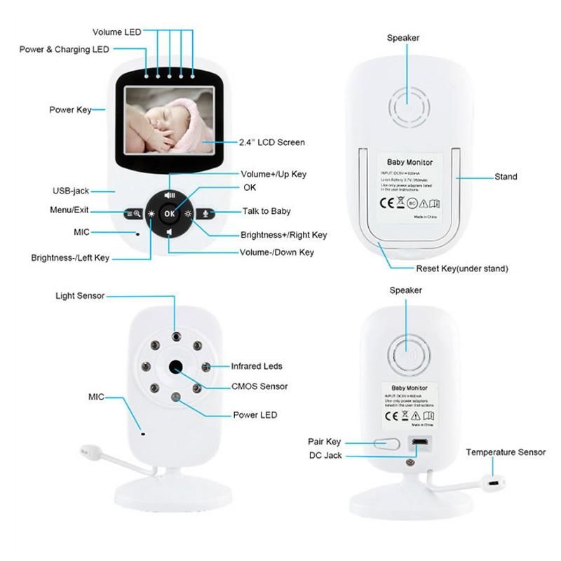 2.4 Wireless Baby Monitor With Night Vision & Two-Way Talk