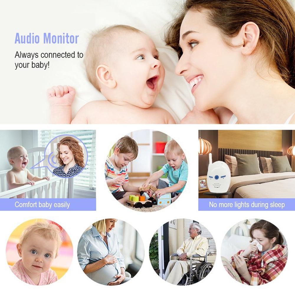 Wireless 2.4Ghz Baby Monitor With Two-Way Voice Talk - White