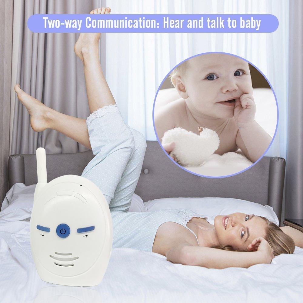 Wireless 2.4Ghz Baby Monitor With Two-Way Voice Talk - White