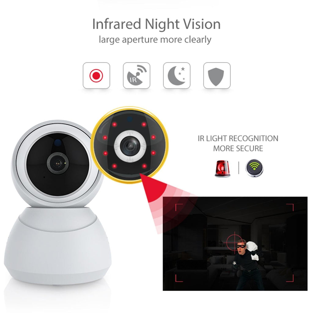 Smart Indoor Wifi Pt Ip Camera - White