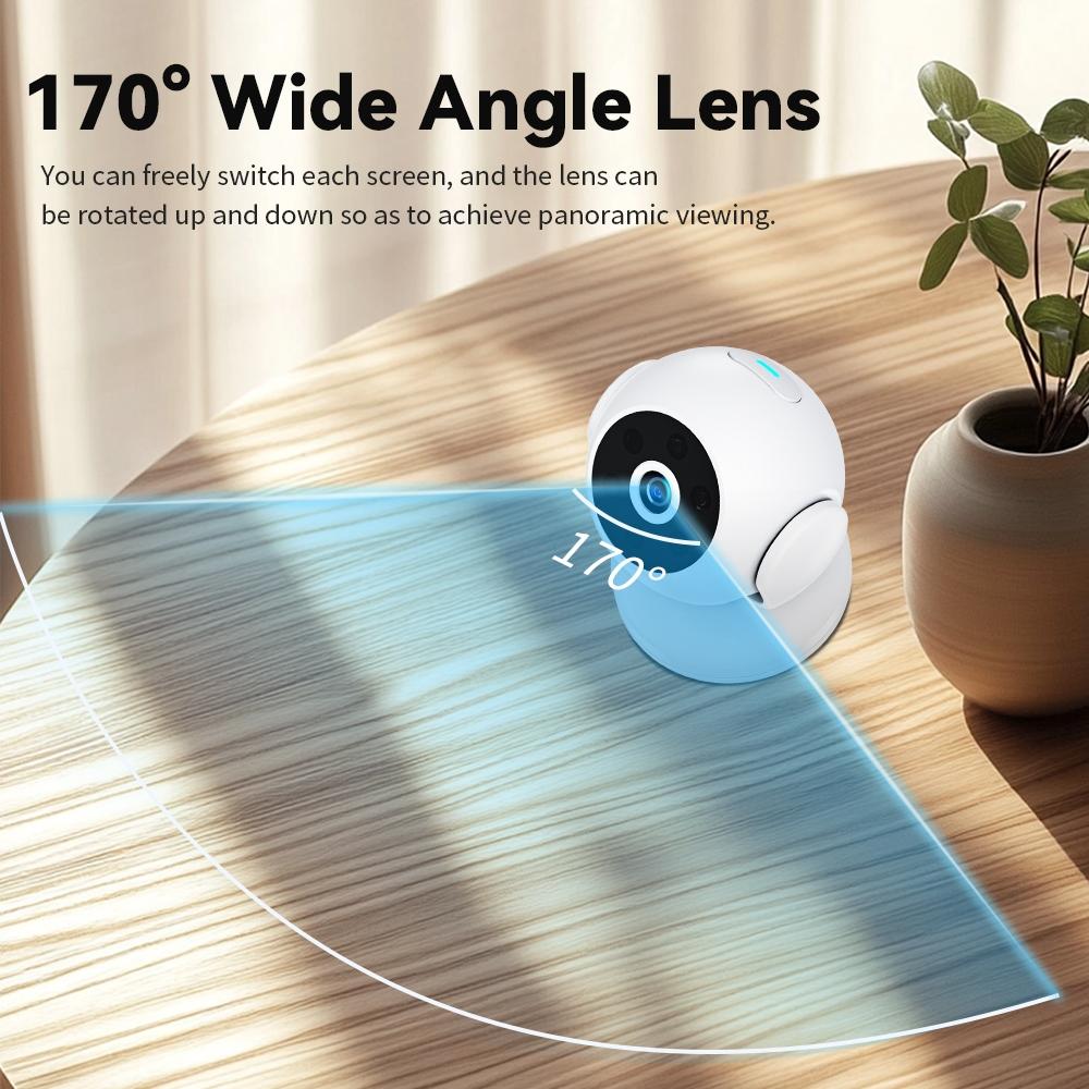 Portable Mini 4K Hd Camera With Night Vision For Home Security - White