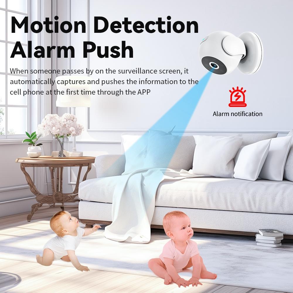 Portable Mini 4K Hd Camera With Night Vision For Home Security - White