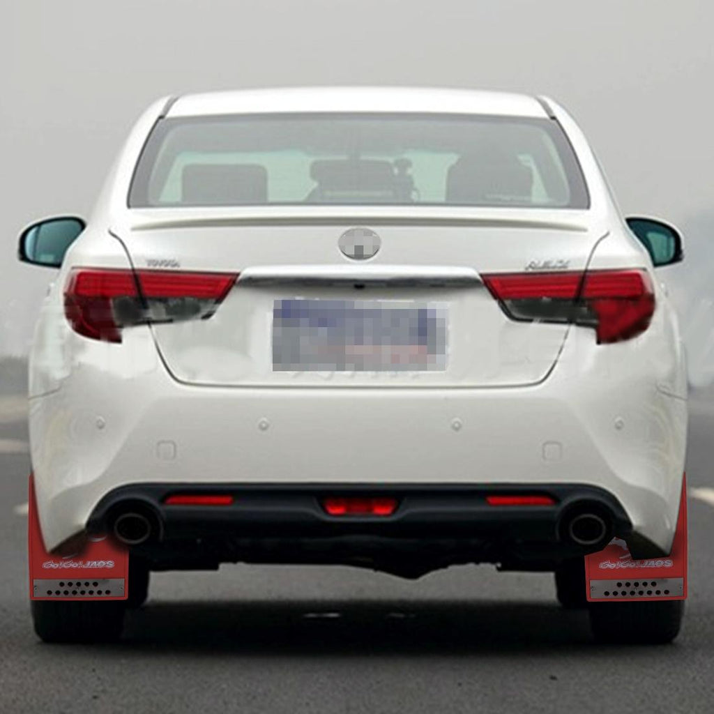 2 Pcs Premium Heavy Duty Molded Splash Mud Flaps Auto Front And Rear Fender Guard Small Size Random Pattern Delivery - Yellow