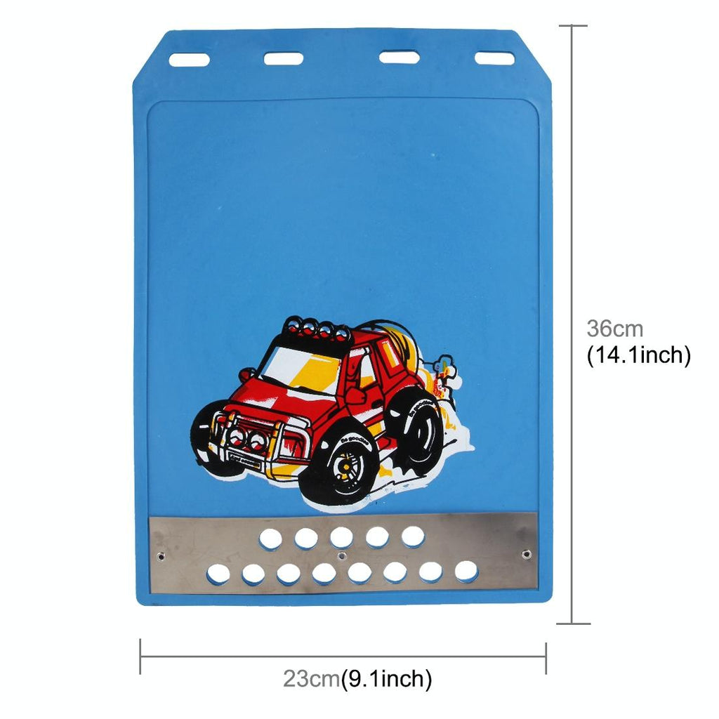 Premium Heavy Duty Molded Splash Front And Rear Mud Flaps Fender Guard Medium Size Random Pattern Delivery - Yellow