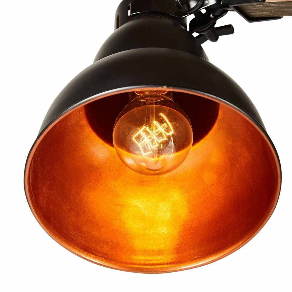 Wooden Large Floor Lamp Industrial Retro Modern Adjustable Light - Matte Black