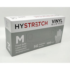 1000x Clear Disposable Vinyl Gloves Powder Free Latex Free Bulk - 1 Box - M