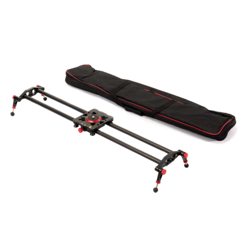 HRIDZ 80cm Professional Carbon Fiber Camera Slider Dolly Track for DSLR Video